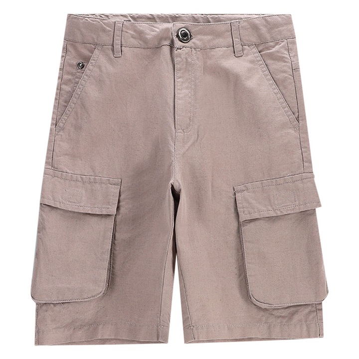 Pantaloni scurti baieti Coccodrillo, WC5119501WBJ, Bumbac/In, Bej, Bej
