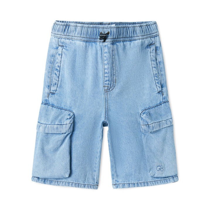 Pantaloni scurti din denim baieti Name It, 13240411, Bumbac, Albastru, Albastru