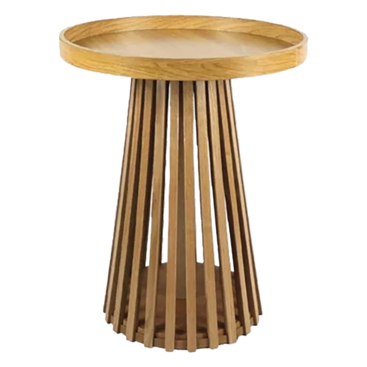 Masuta de cafea HOME ACCENTS, lemn, design modern, lamele verticale, 40x50cm