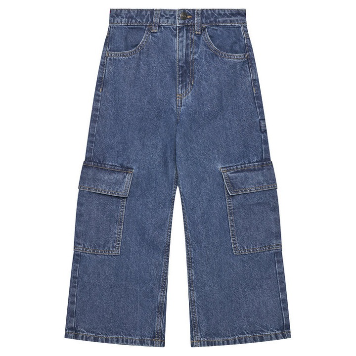 United Colors Of Benetton lanyka nadrag, 4DW2CE035, pamut, kek, Kék