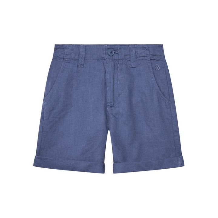 United Colors Of Benetton Fiu Rovidnadrag, 43WBC901E, Len/Pamut, Kek, Kék