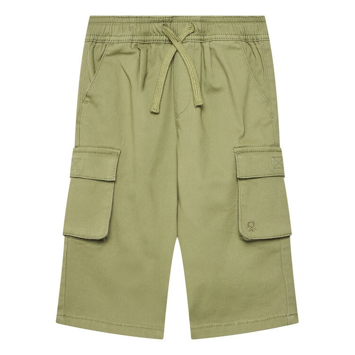 United Colors Of Benetton fiu nadrag, 4TCGGF02B, pamut, zold, Zöld