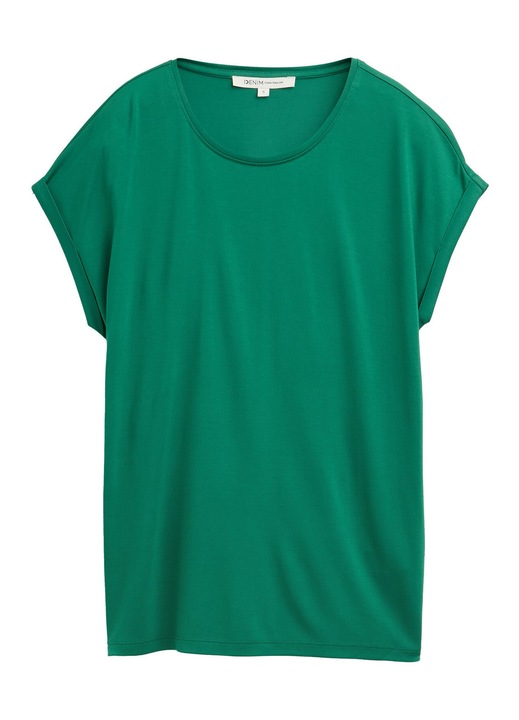 Noi polo Tom Tailor Denim, 1030942, viszkoz/polieszter, zold, Zöld