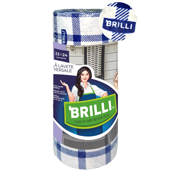 Rola lavete universale Brilli 23x24cm, 20buc/set, Misavan