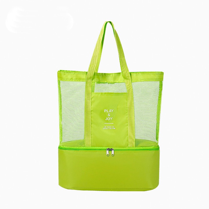 Geanta termoizolanta pentru pranz si relaxare, material impermeabil, – 37 × 42 × 15 cm, Verde