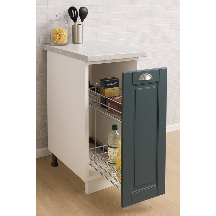 Corp inferior MDF bucatarie, Seria Square, cos Jolly, Badenmob, 30x50x78cm, Antracit