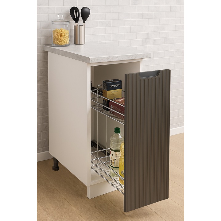 Corp inferior MDF bucatarie, Seria Space, cos Jolly, Badenmob, 30x50x78cm, Antracit