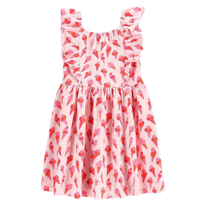 Лятна рокля Coccodrillo за момиче, WC5129301HGK, Памук/Еластан, Розова, Розово