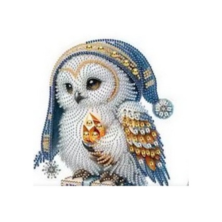 Pictura cu diamante 5D pe suport acrilic cu suport pentru birou 24x18.5 cm