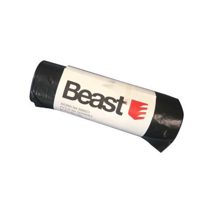 Saci menajeri, Beast, 120L, set 25 buc, 70x110cm, negru