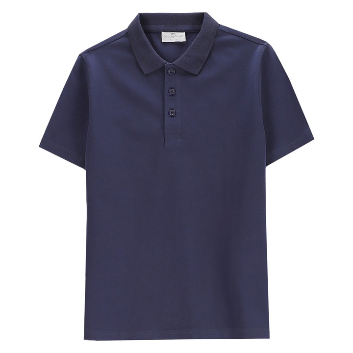 Coccodrillo fiú póló, WC5143601VBB, pamut/elasztán, sötétkék, Tengerészkék