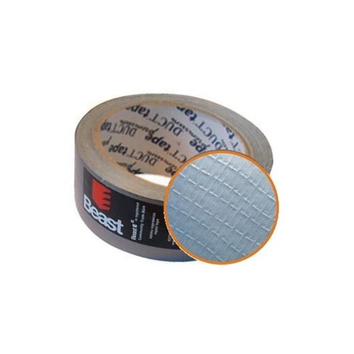 Banda de reparare Beast 50mm x 25m, waterproof, argintie