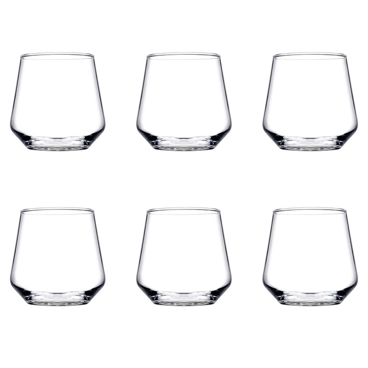 6 darabos Allegra koktélospohár szett, üveg, 345 ml, 8,8 cm x 8,9 cm