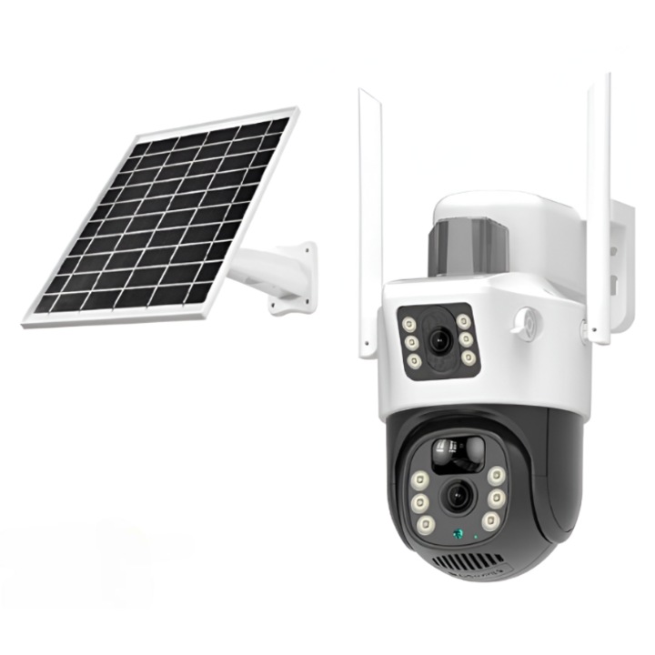 GermaNova™ 4G kültéri megfigyelőkamera, 6MP, dupla objektívvel, automatikus követéssel és mozgásérzékeléssel