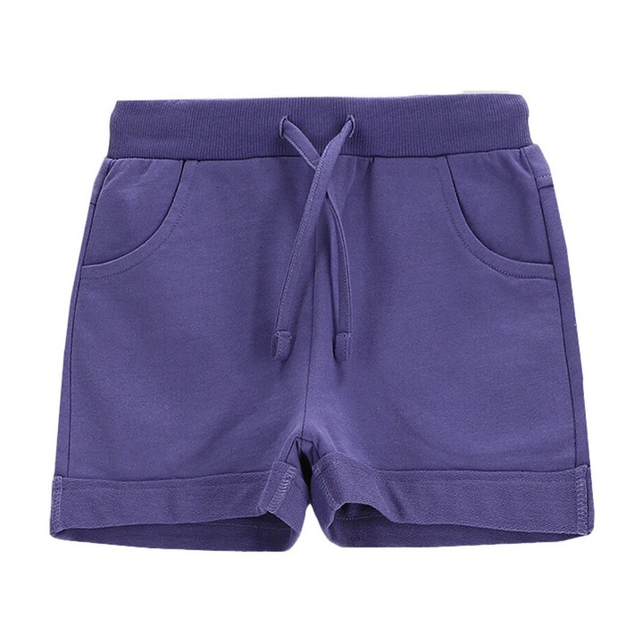 Pantaloni scurti sport fete Coccodrillo, WC5120401VGC, Bumbac, Mov, Mov