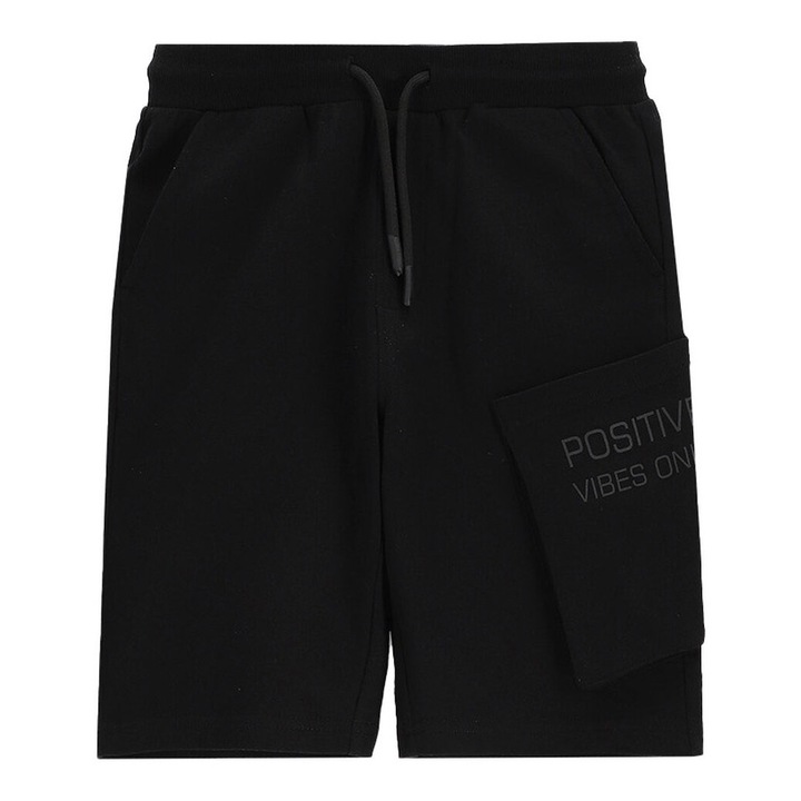 Pantaloni scurti sport baieti Coccodrillo, WC5120501VBC, Bumbac, Negru, Negru