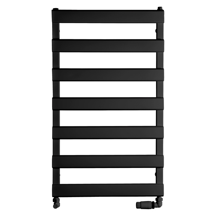Grzejnik baie Luxrad Scala New 840x500mm, 373W, negru mat, montaj simplu