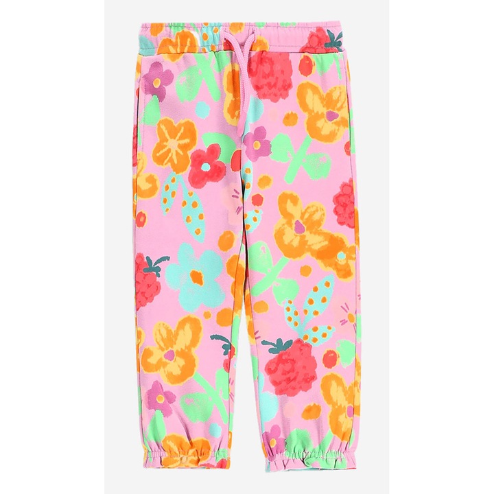 Pantaloni de trening fete Coccodrillo, WC5120101MGN, Bumbac/Elastan, Multicolor, Multicolor