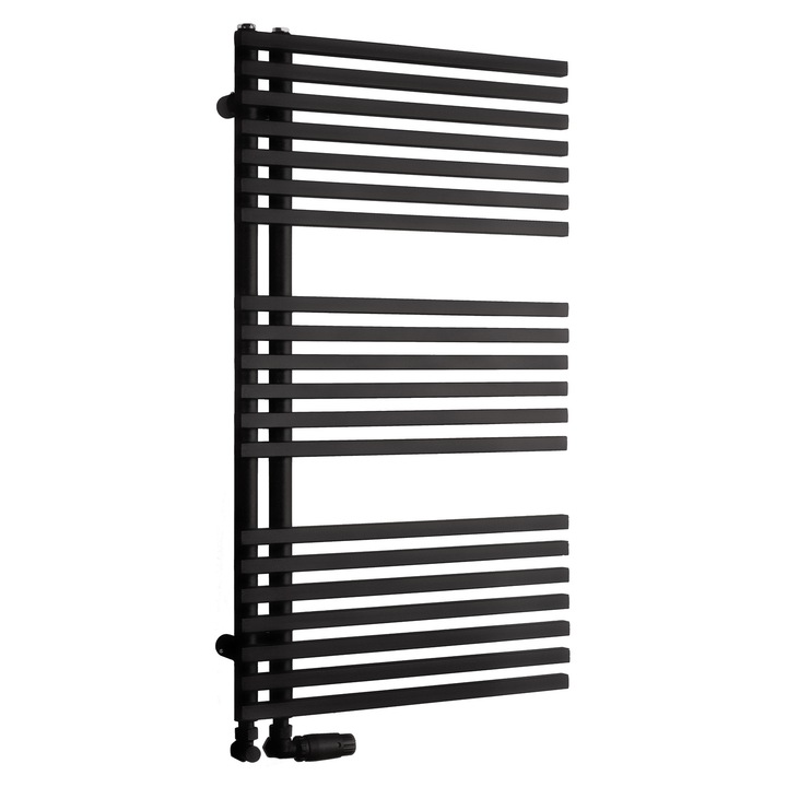 Gratar de baie Luxrad, Tip E, 883x500mm, 390W, negru mat 9005, montaj simplu