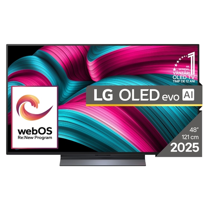 Телевизор LG OLED48C51LA, 48" UHD OLED evo, 4K (3840 x 2160), DVB-C/T2/S2, Full Cinema Screnn, Alpha 9 AI 4K Gen8, 120Hz Native (VRR 144Hz), ThinQ AI, HDR10, VRR, NVIDIA G-SYNC, AMD FreeSync, Dolby Vision, Dolby Atmos, Wi-Fi 6, Bluetooth, HDMI OLED48C51LA