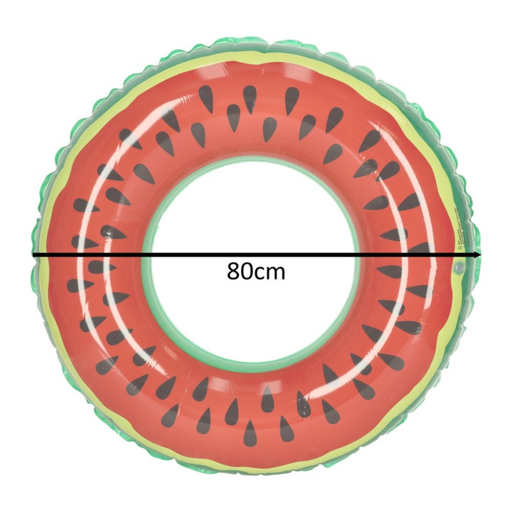 Colac Gonflabil Pepene Verde 80 cm, Roata de Inot pentru Vara