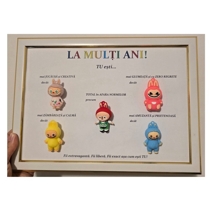 Tablou 5 Labubu, 21x30cm, cadou ideal fiica