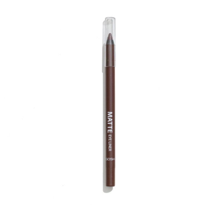 Молив за очи Gosh MATTE Eye Liner 015 Mahogany, водоустойчив, 1.2 г