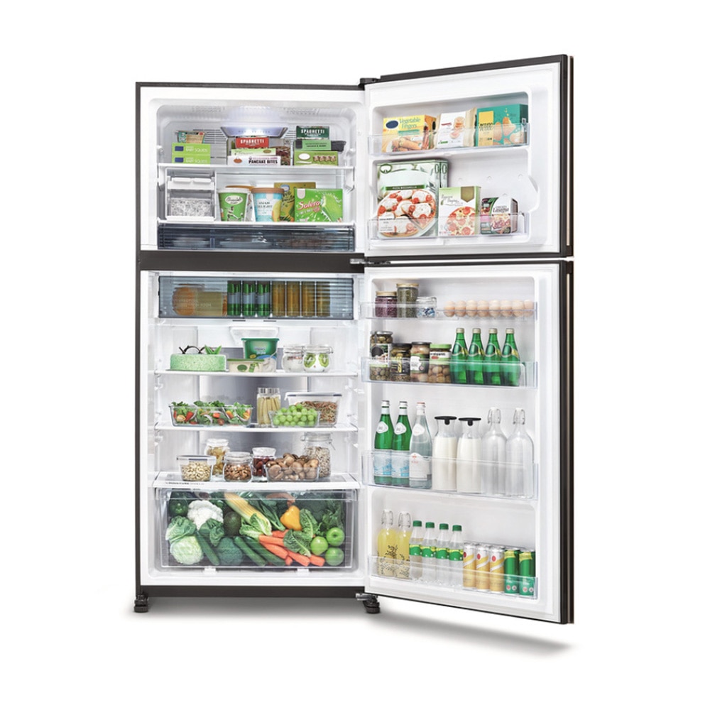Frigider cu 2 usi Sharp SJ-YG740G-SL, No Frost, J-Tech inverter, Purificator AG+ Nano, 604 l, H 187 cm, Clasa E, Inox