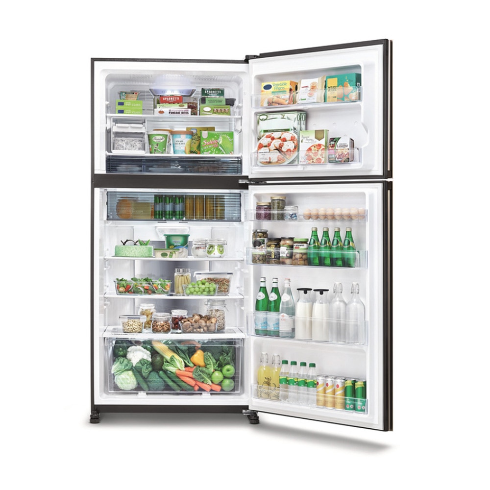Frigider cu 2 usi Sharp SJ-YG740G-BK, No Frost, J-Tech inverter, Purificator AG+ Nano, 604 l, H 187 cm, Clasa E, Negru