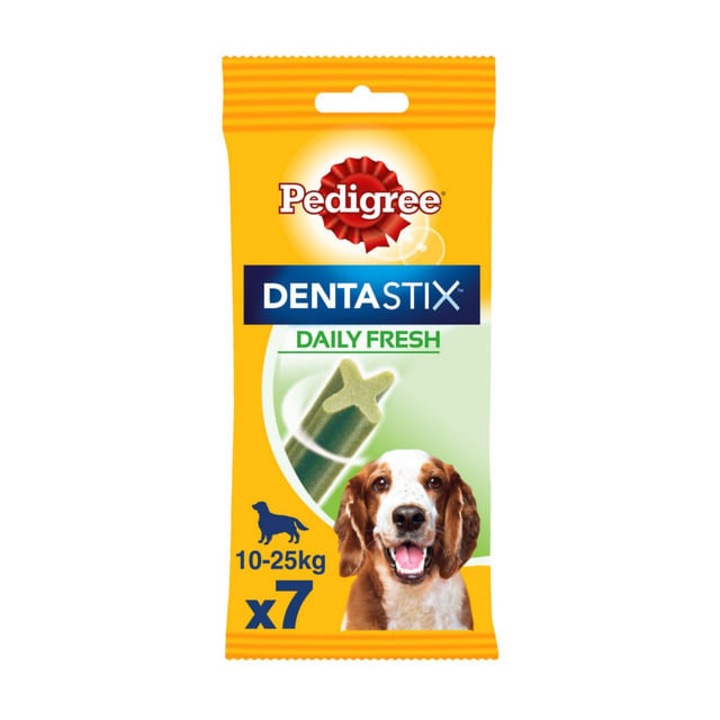 Batoane dentare pentru caini de talie medie Pedigree DentaStix, cu eucalipt, 180 g