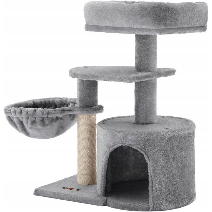 Stalp de zgariat pentru pisici, mare, 80cm, 3 niveluri