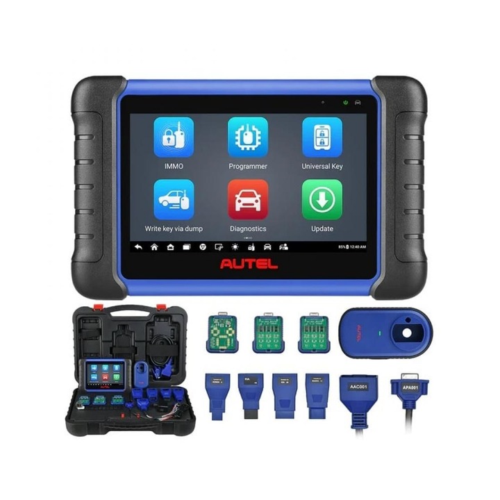 Professzionális autódiagnosztikai teszter, Autel MaxiIM IM508S + XP200, fejlett IMMO funkciók, kulcsprogramozás, 38 speciális funkció, 7 hüvelykes kijelző, Android 11.0, 4 GB RAM + 64 GB tárhely, 3, 7 V/5000 mAh, 2 év ingyenes frissítés
