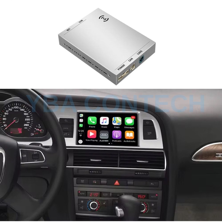 Modul CarPlay / Android Auto Wireless Bluetooth Compatibil cu Audi A6 C6 Facelift (2009–2011, MMI 3G) si Audi Q7 (2012–2015)