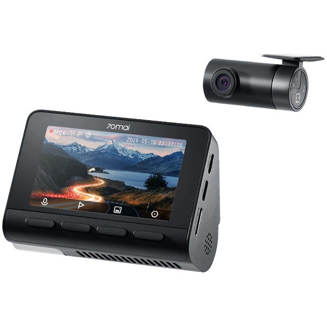 Camera auto DVR 70mai A800SE Dash Cam Pro Plus 4K UltraHD + camera spate 70mai RC22, IPS 3.0", 140 FOV, ADAS, GPS, Night Vision,Wi-Fi, Upgraded Version of 70mai A800S