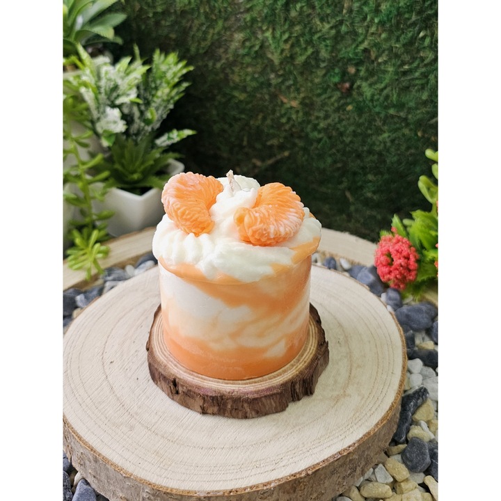 Illatos gyertya, Orange Creamy Dream, 100% természetes szójaviasz