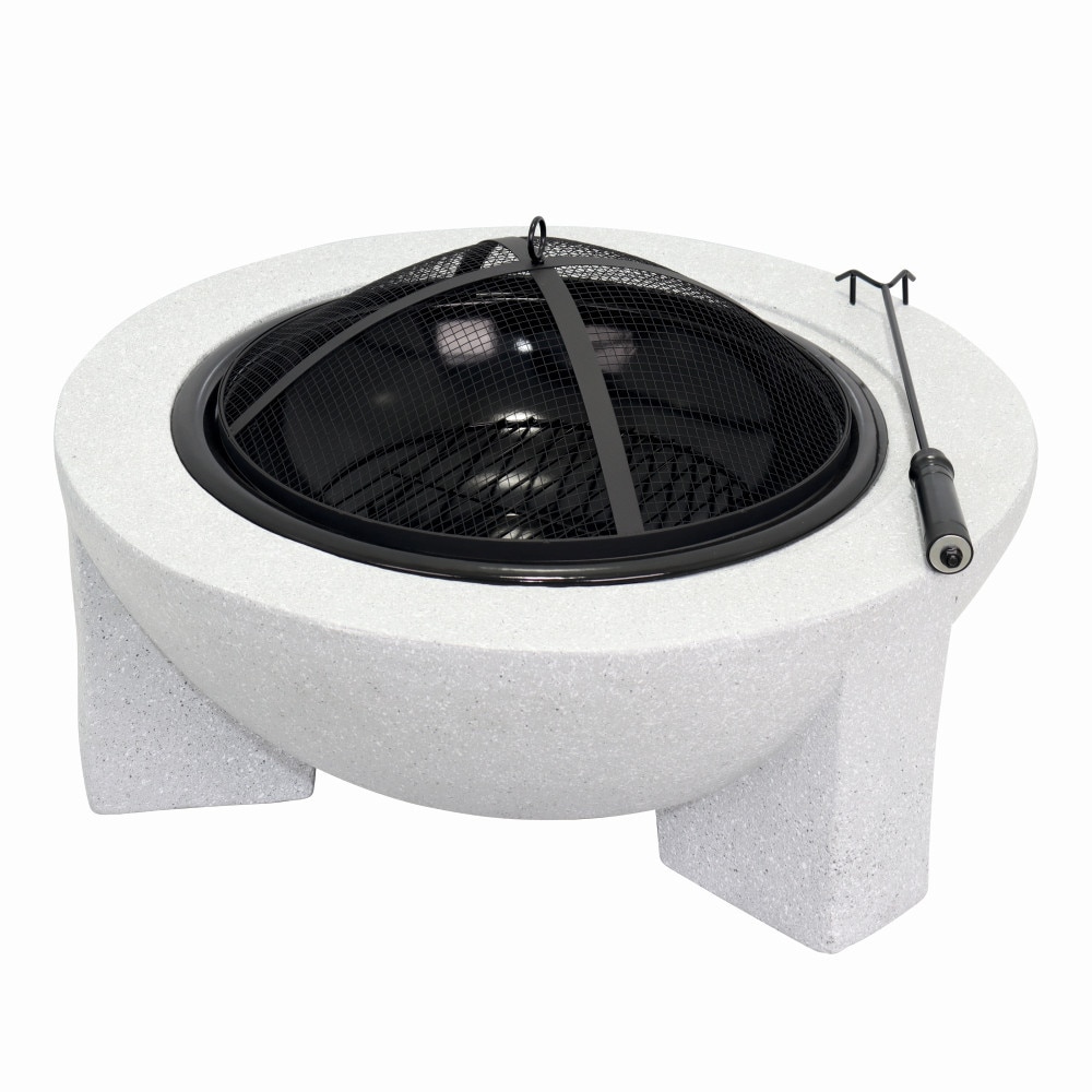 Semineu pentru terasa KLUGMEISTER KY7347FP, material otel cu baza din oxid de magneziu, dimensiuni 73x73x46 cm