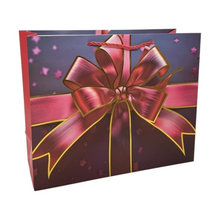 Set 2 pungi dreptunghiulare Velve, maner, fundita, Rosu, 26x32x10cm