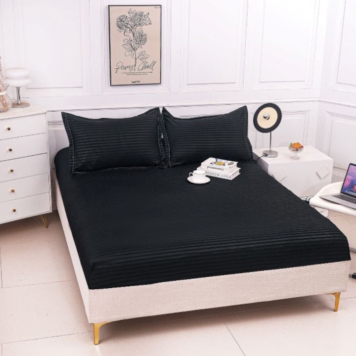 Gumis lepedő gumival + 2 párnahuzat, 180/200, Casa de Vis, HPP-05