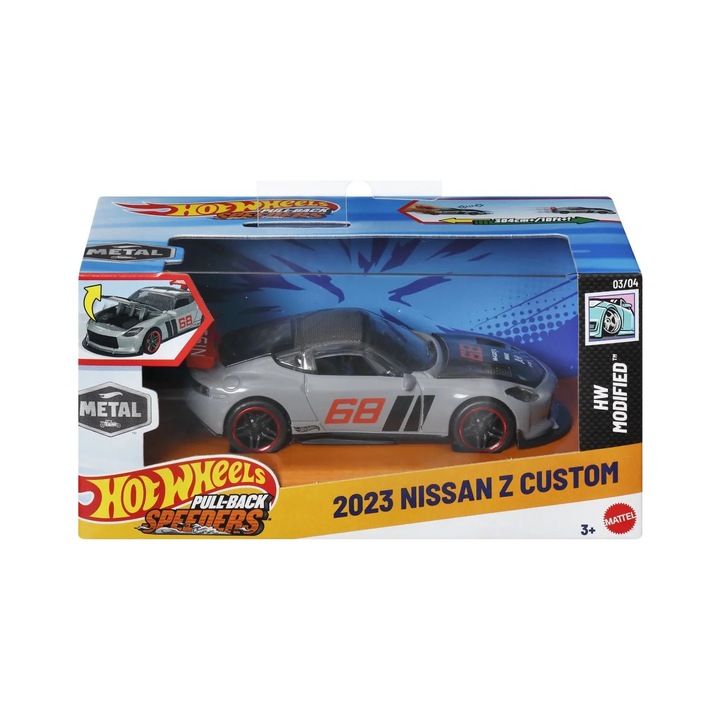 Hot Wheels 2023 Nissan Z Custom HW módosított fém meghúzós kisautó 1:43 méretarányban