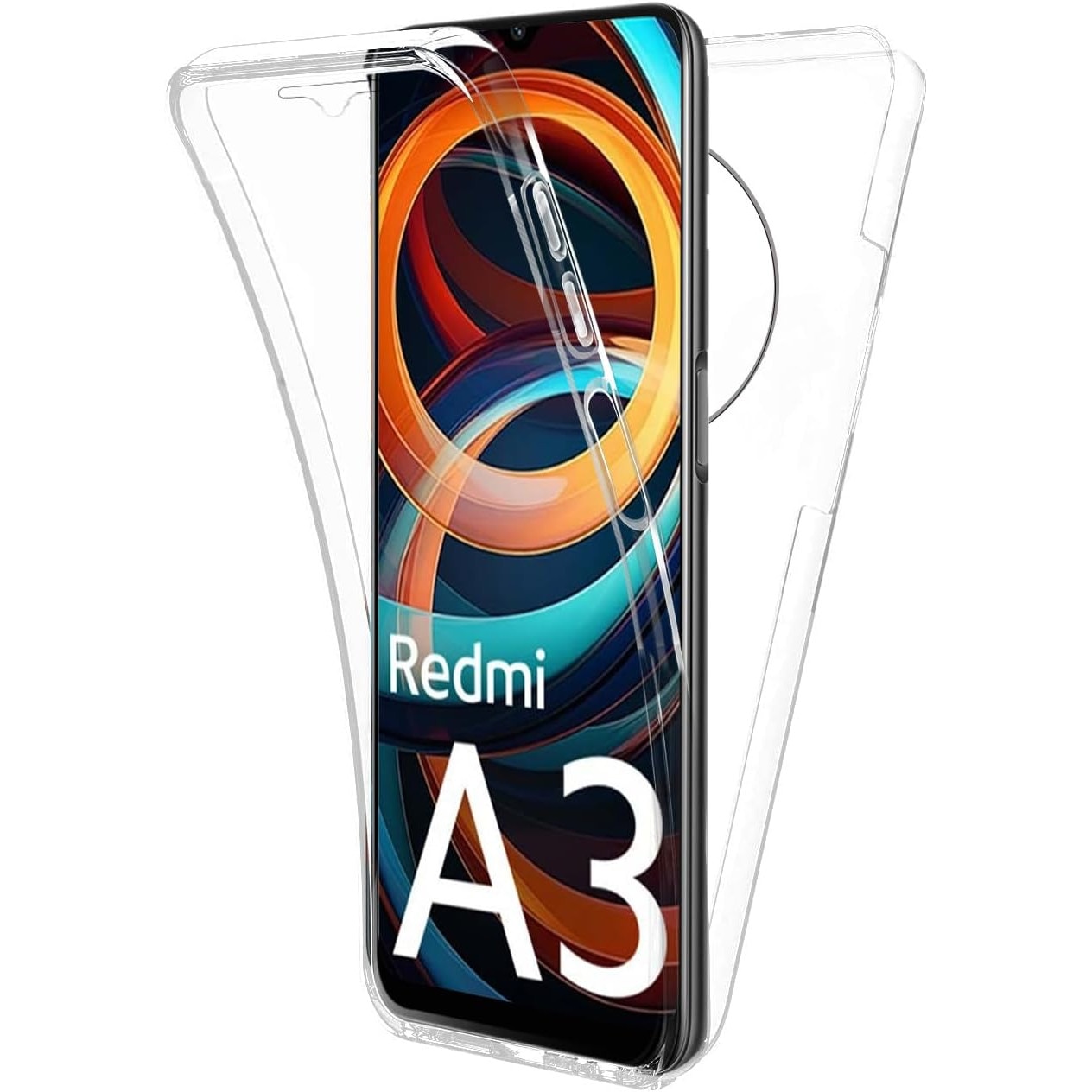 Husa 360 compatibila cu Xiaomi Redmi A3 - V2 Transparent fata si spate