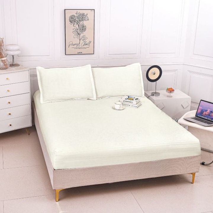 Cearceaf de pat cu elastic+2 fete de perna, 180/200, Casa de Vis, HPP-09