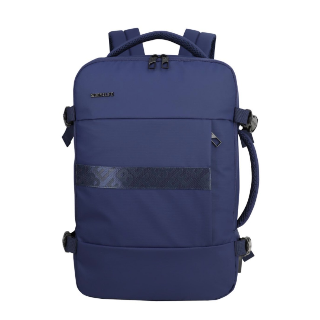 Rucsac Extensibil Bestlife Travel, 42x30x12cm, Compartiment Tableta Si Laptop 15.6 Inch, Albastru