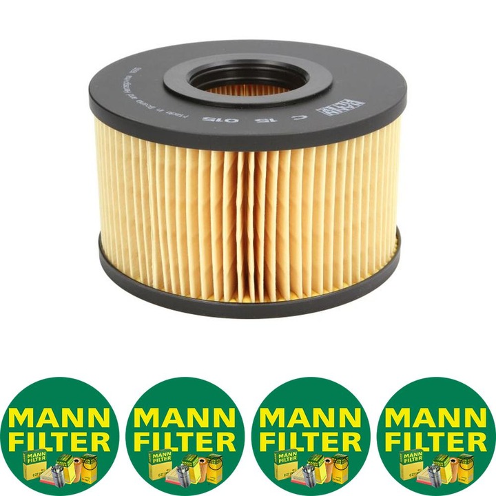 Filtru aer Mann Filter C 15 015 pentru HATZ B-SERIES 1B40, 1B40V, 1B50, 1B50V, 4 stickere Mann Filru