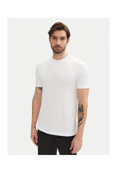 Мъжка тениска Ea7 Emporio Armani, 7M000301 AF13739, Вискоза/Полиамид, Бяла, Бял