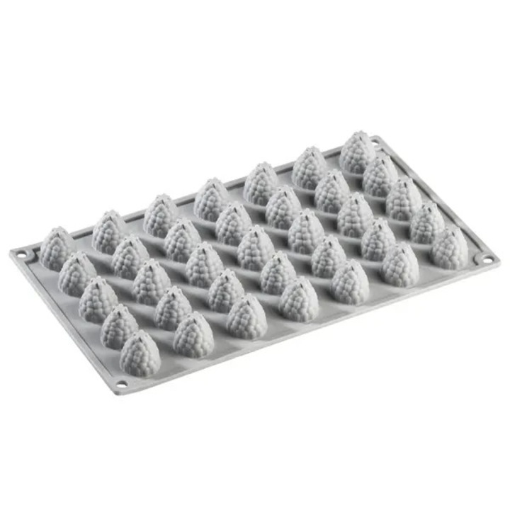 Forma din silicon pentru monoportii Pavoni Gourmand, mura, zmeura, Berry by Felix Lo Basso, 35 cavitati, 300×175mm, Ø 24×27, 7 ml