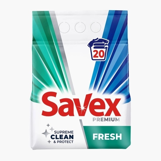 Detergent pudra automat Savex Premium 2 in 1 Fresh, 20 spalari, 2