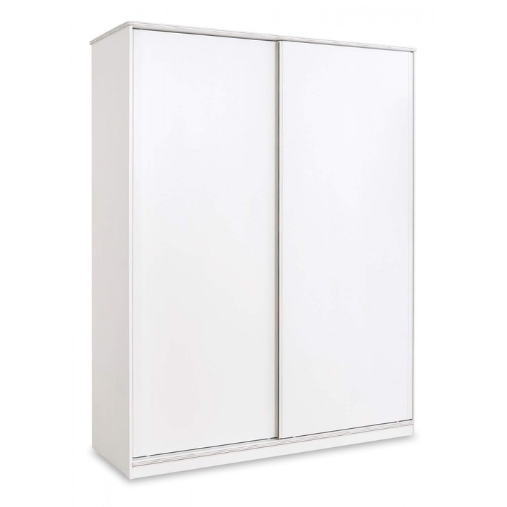 Dulap cu 2 usi glisante pentru tineret Colectia White, 164x59x206 cm