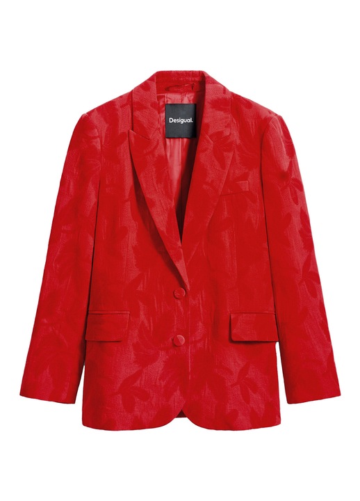 Sacou dama Desigual, 25SWEW18, Bumbac/Viscoza, Rosu, Rosu