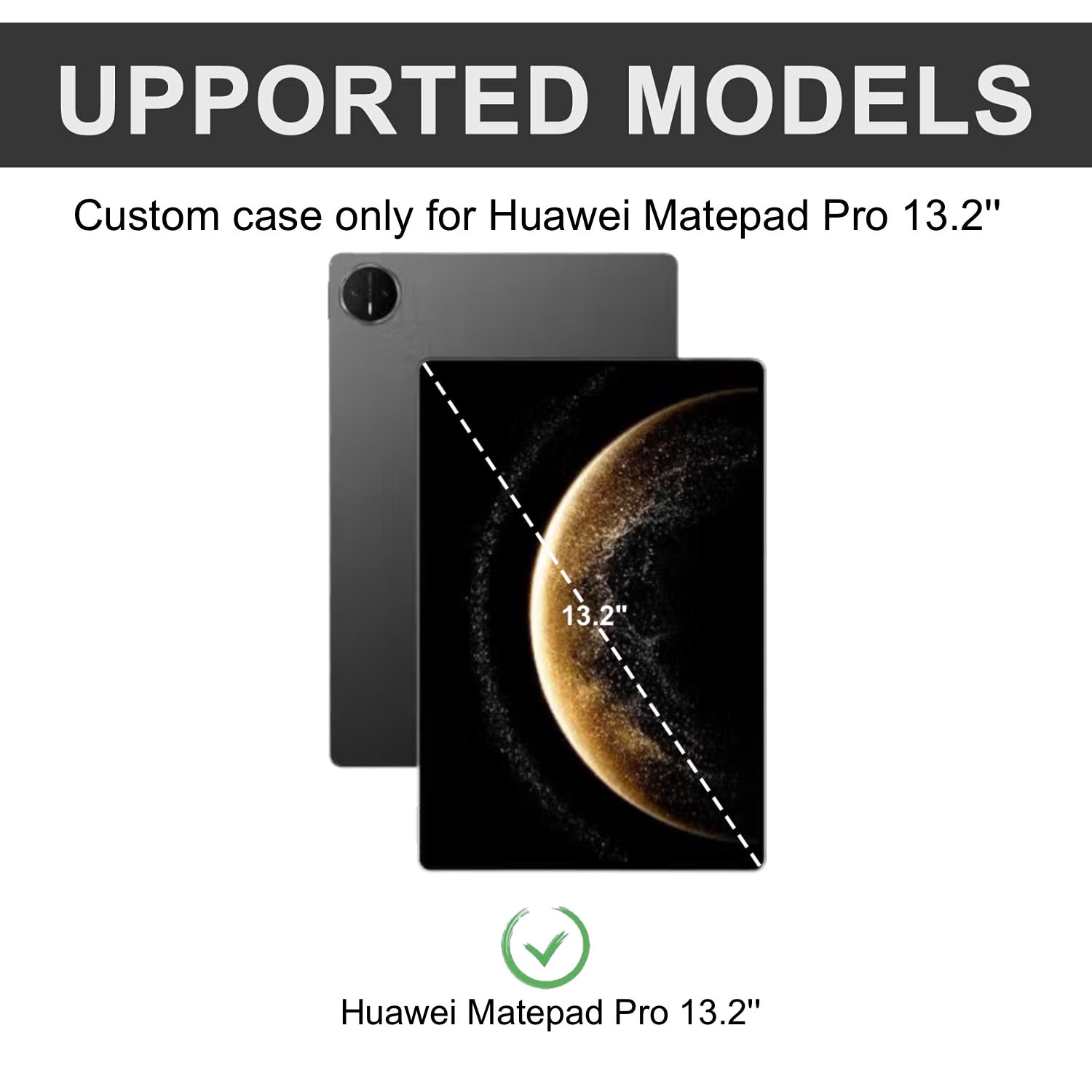 Husa de protectie tableta pentru Huawei MatePad Pro 13.2", cu protectie automata de somn, Verde inchis