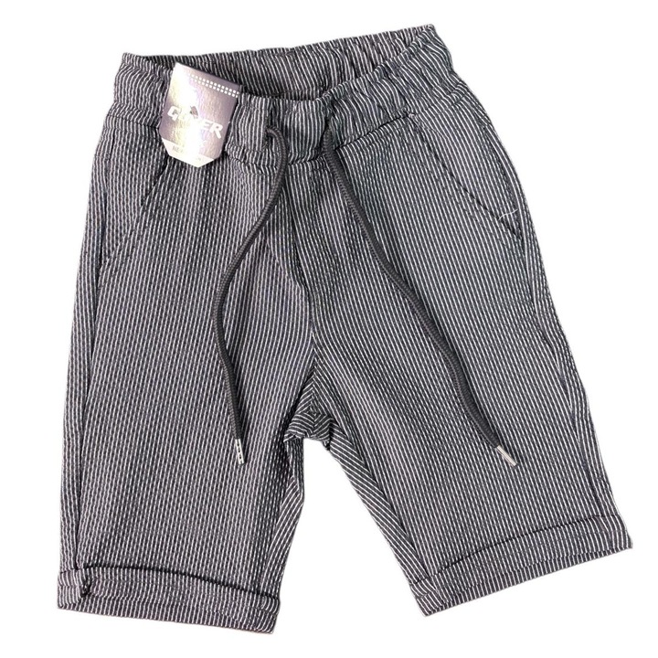 Панталони къси за момчета, Gocer, памук, ликра, черен, 98 см